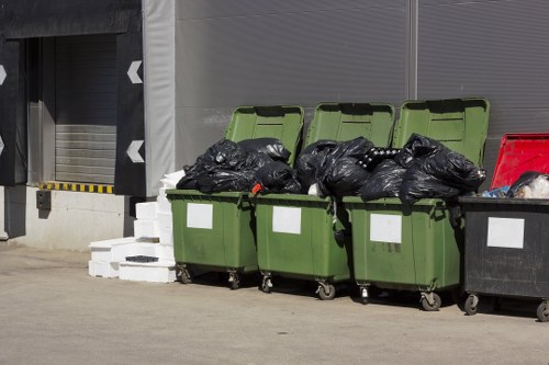 Environmental-friendly skip hire practices promoting recycling.